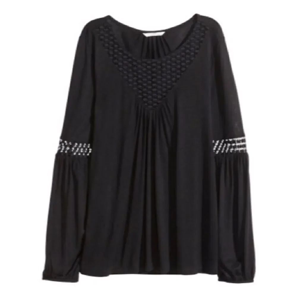 ✨H&M Black Jersey Top with Lace✨